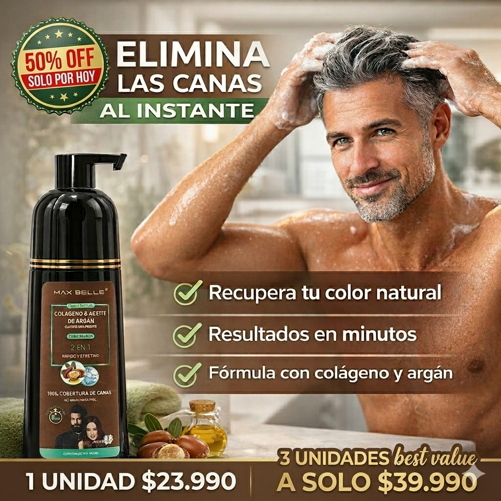 SHAMPOO PINTA CANAS MAX BELLE 400 ML