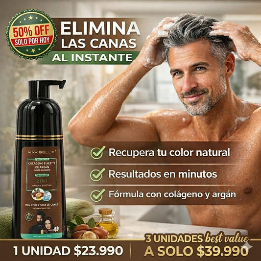 SHAMPOO PINTA CANAS MAX BELLE 400 ML