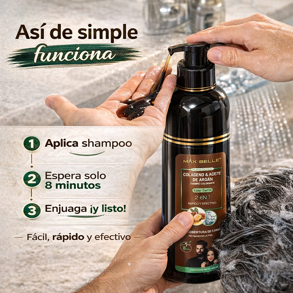 SHAMPOO PINTA CANAS MAX BELLE 400 ML